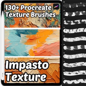 Procreate Impasto Texture Brushes | 100+ Procreate Texture Brushes | Impasto Texture  | Seamless Pattern Procreate Brushes | Wall Pattern