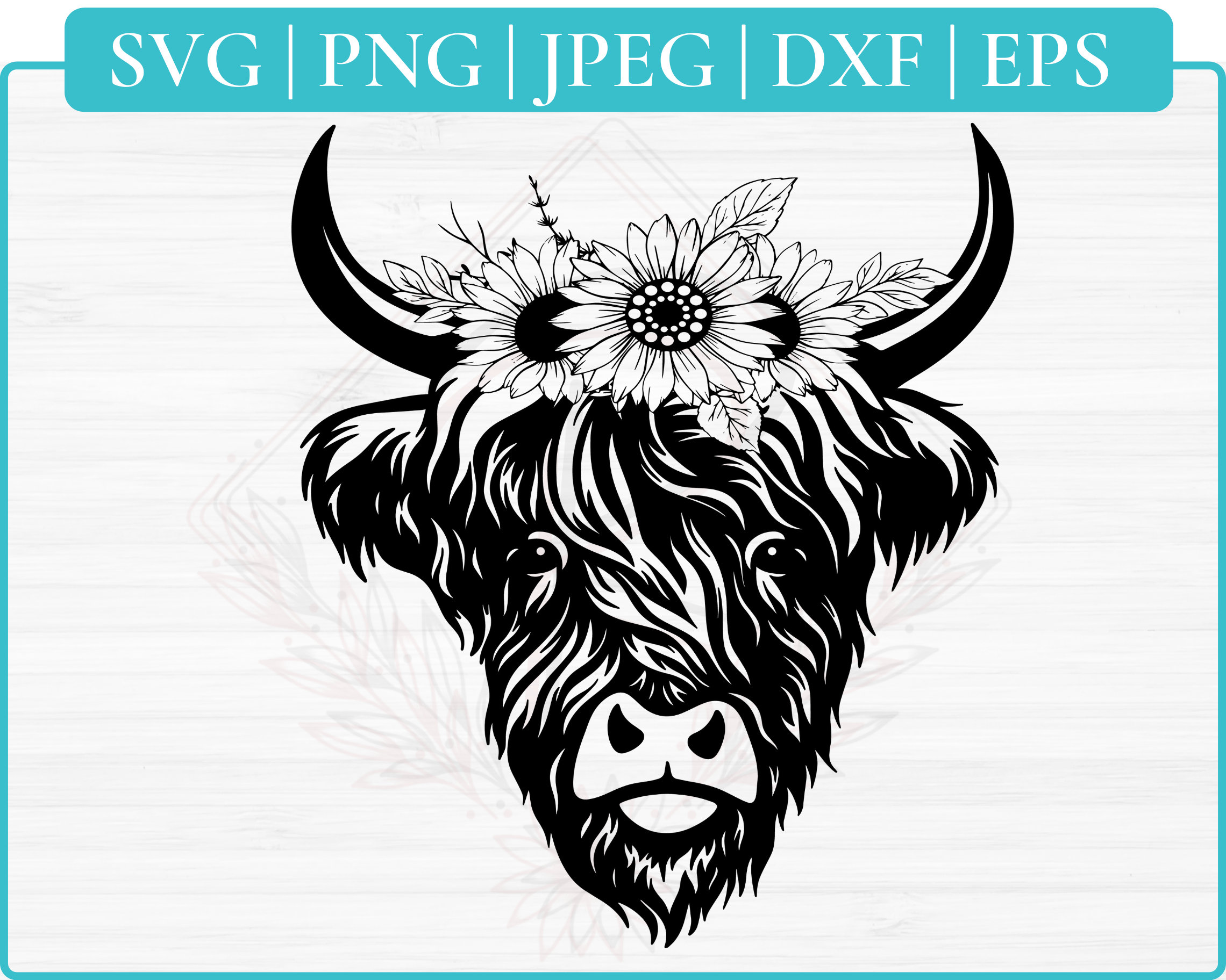Highland Cow Svg Highland Heifer Svg Cow Svg Scottish Etsy Hong Kong