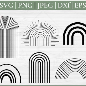 Rainbow Svg Bundle files | Boho Rainbow SVG Bundle | Boho elements Svg | Boho Elements | Svg Rainbow Bundle | Hand Drawn Rainbow Svg Bundle