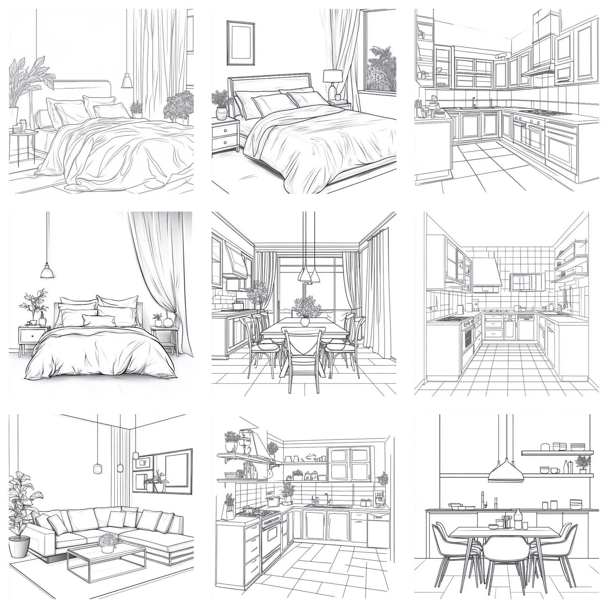 House Interior Background Procreate Brushes | 100+ Procreate Home ...