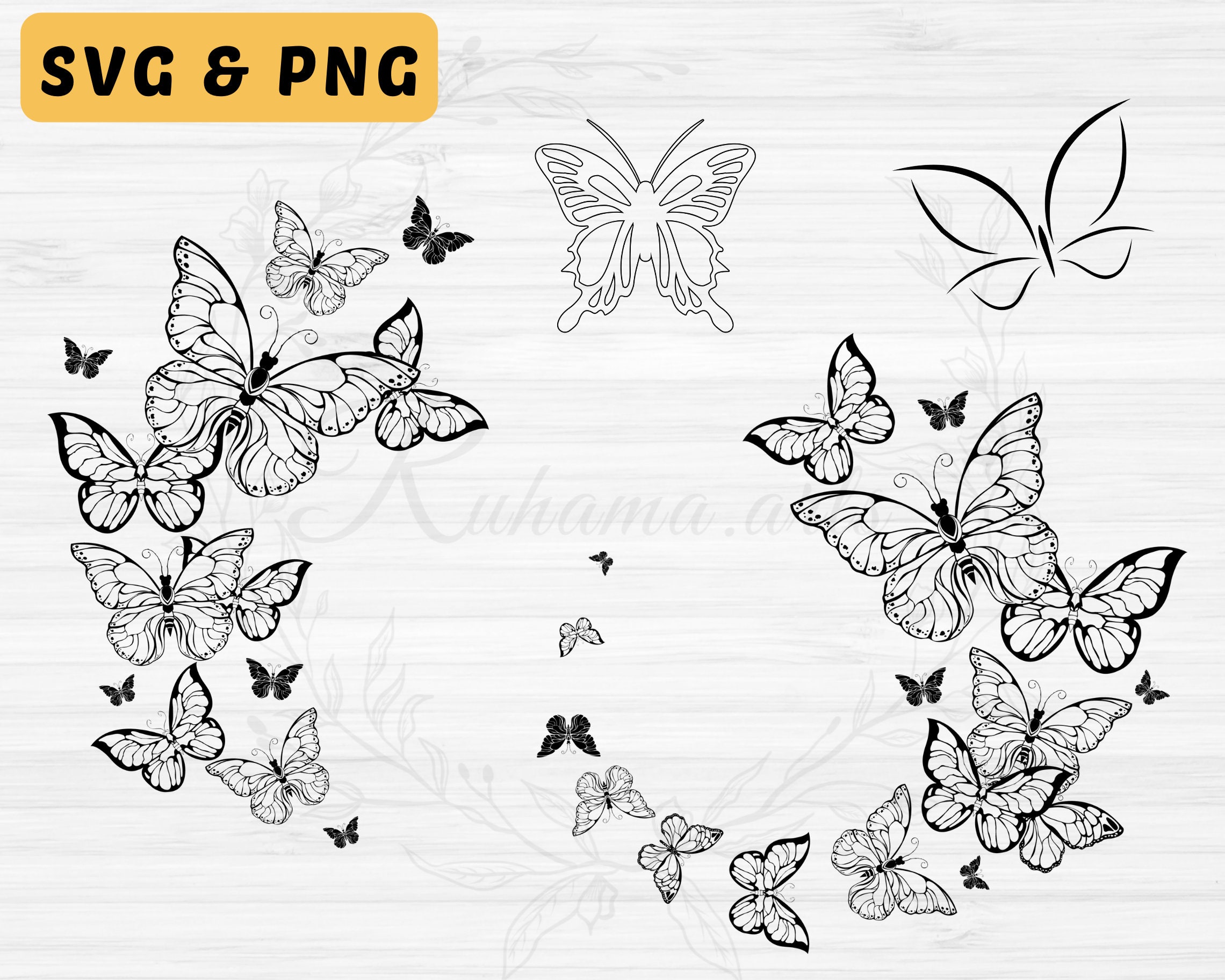 Butterfly Svg 100 Butterfly Svg Bundle Flying Butterfly - Etsy