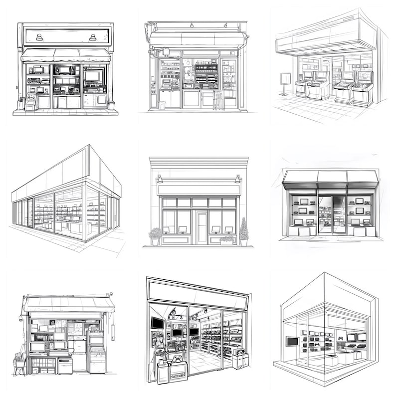 Computer Shop Front Procreate Brushes | 100+ Procreate Computer Stores ...