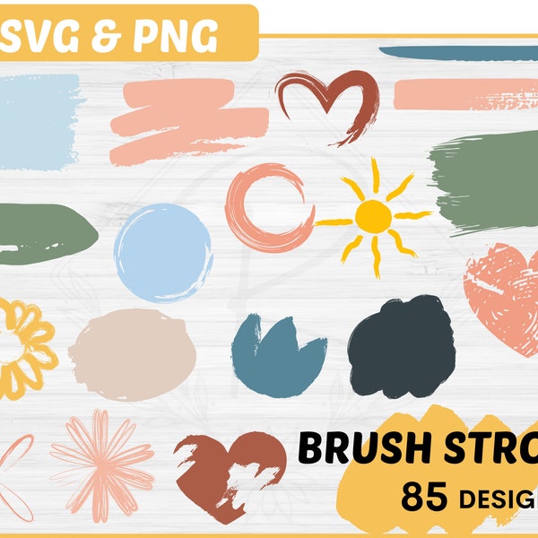 Paint Brush Stroke Svg Bundle | 85 Brush Stroke Svg | Keychain svg | Background svg | Paint brush svg | Brush Stroke Svg Bundle cut files.