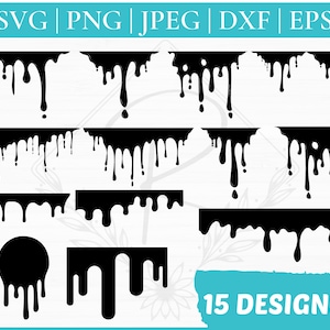 Dripping boarders svg bundle | Dripping Paint svg | Dripping svg bundle | Blood Dripping svg | Dripping silhouette svg | Dripping cut file