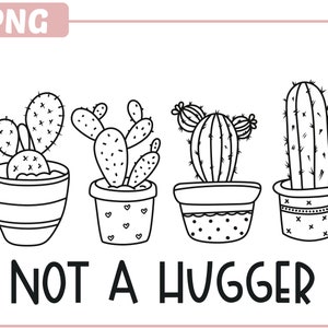 Not a Hugger Png | Retro PNG file for Sublimation | Cactus Png | Desert PNG | Tshirt Design | Boho Tshirt Clipart | Rainbow Sublimation | 2