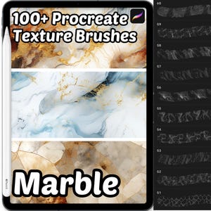 Procreate Marble Texture Brushes | 100+ Procreate Texture Brushes | Smooth Marble Texture  | Seamless Pattern Procreate brushes | Floor