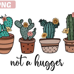 Not a Hugger Png | Retro PNG file for Sublimation | Cactus Png | Desert PNG | Tshirt Design | Boho Tshirt Clipart | Rainbow Sublimation | 6