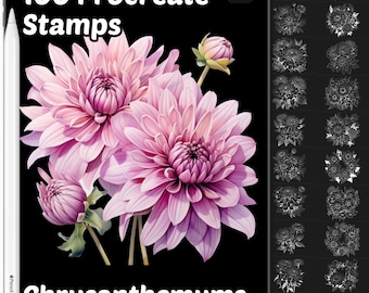 Procreate Cherry Blossom Flower Stamps | 100+ Cherry Blossom Flower ...