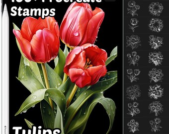 Procreate Cherry Blossom Flower Stamps | 100+ Cherry Blossom Flower ...