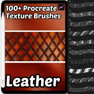 Procreate Leather Texture Brushes | 100+ Procreate Leather Texture Brushes | Leather Texture  | Seamless Pattern Procreate brushes | Leather