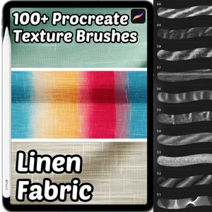 Procreate Linen Fabric Texture Brushes | 100+ Procreate Fabric Texture Brushes | Fabric Texture  | Seamless Cloth Pattern Procreate brushes