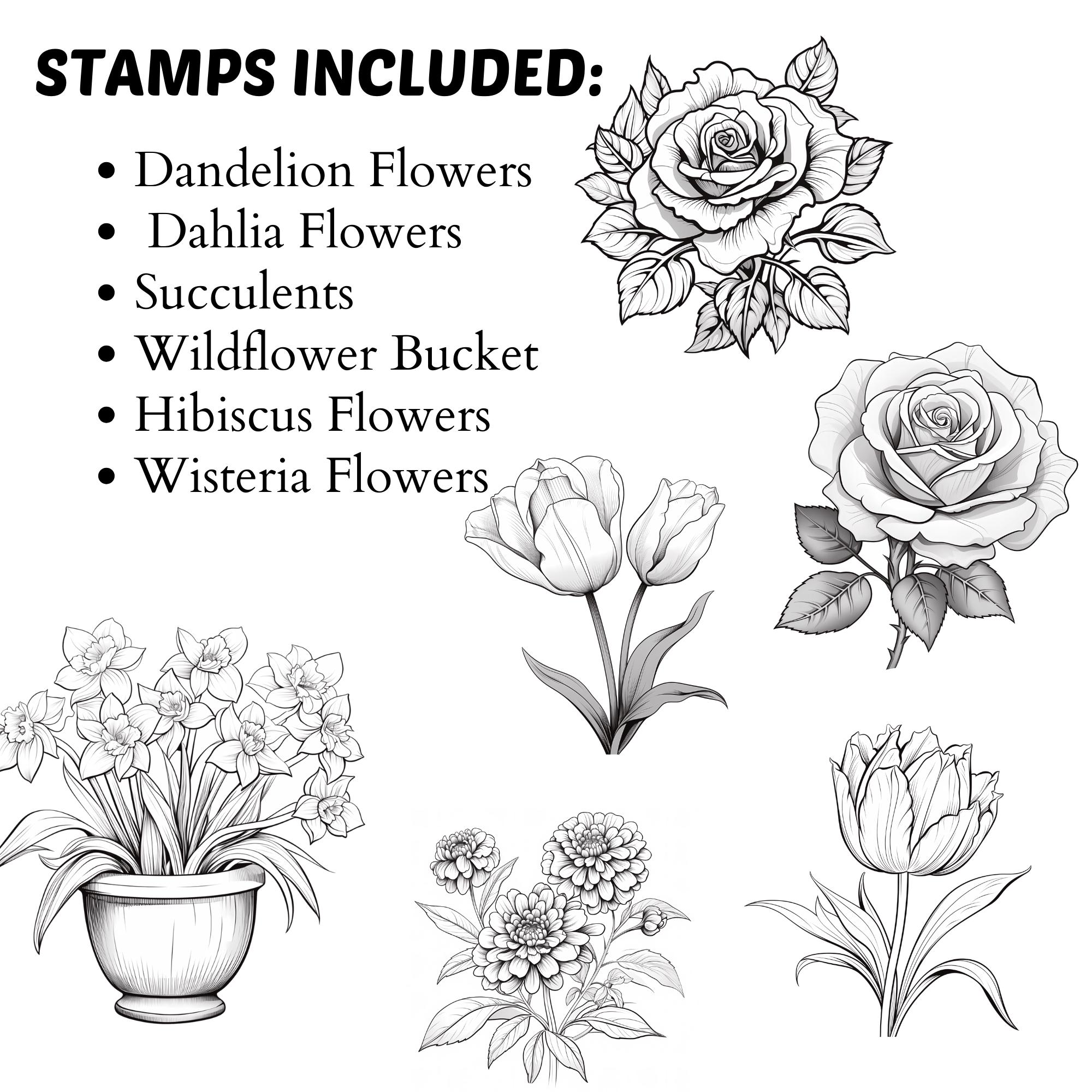 Procreate Botanical Stamps | 3200+ Mega Floral Bundle Procreate Stamp ...