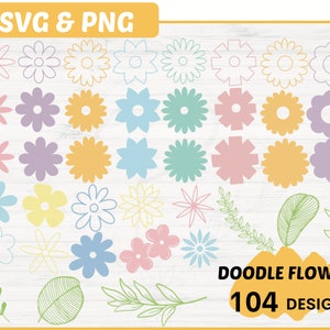 Spring Flower svg bundle | Cute flower svg bundle | Flat flower clipart vector svg | Floral svg bundle for cricut | Silhouette flower svg
