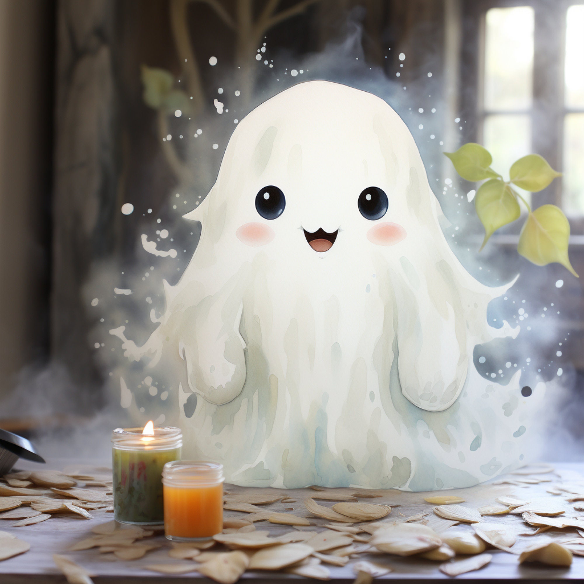 Cute Ghost Procreate Stamps | 100+ Procreate Halloween Stamps | Cute ...