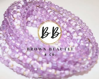 Purple Waist Beads Set | African Waist Bead Set | Beaded Jewelry