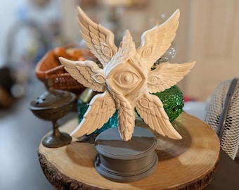 Statua di angelo fedele alla Bibbia, scultura di serafino, decorazione cristiana, regalo religioso stampato in 3D