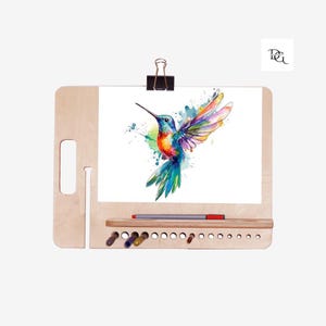 Portable Wooden Drawing Board with Adjustable Angles, Lightweight Art Board for Sketching, Painting, and Drafting, Easel for painting