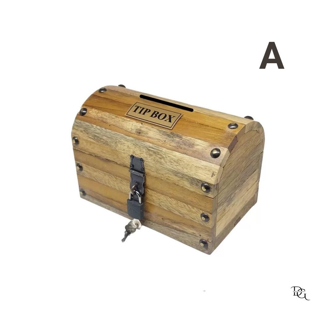 Handcrafted Wooden Tip Box With Elegant Design for Home and Business ...