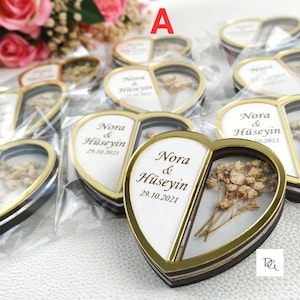 Personalisierter Save The Date Magnet, Kundenspezifischer Herz-Blumen-Magnet, Geschenk für Hochzeit, Hochzeit Gastgeschenke, Save The Date Kalender