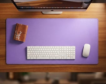 Spersonalizowana duża wodoodporna skórzana mata na biurko, mata na biurko do gier, prezent dla współpracownika, spersonalizowana podkładka pod mysz, mata na biurko pod laptopa, skórzana podkładka na biurko