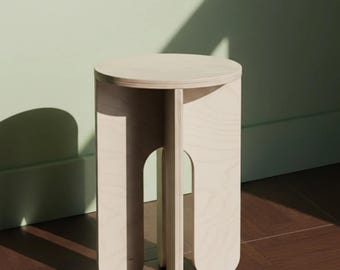 Personalized Wooden Folding Stool, Center Table & Coffee Table, Paintable Surface, Modern Portable Side Table, Modern Plant Stand,