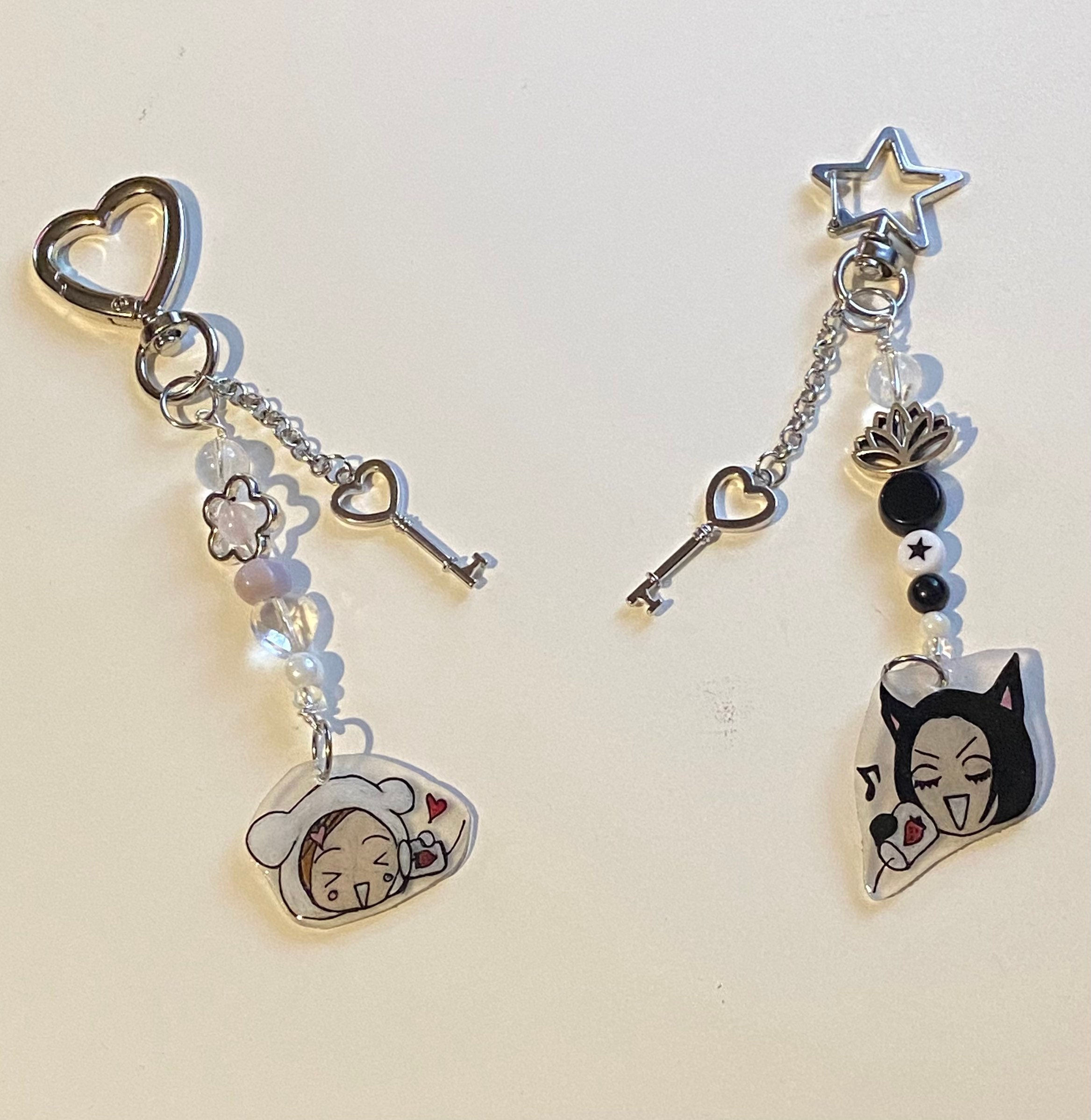 Nana Osaki and Nana Komatsu Matching Beaded Keychains - Etsy