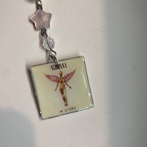 Nirvana 'In Utero" Album inspired beaded keychain / phone charm