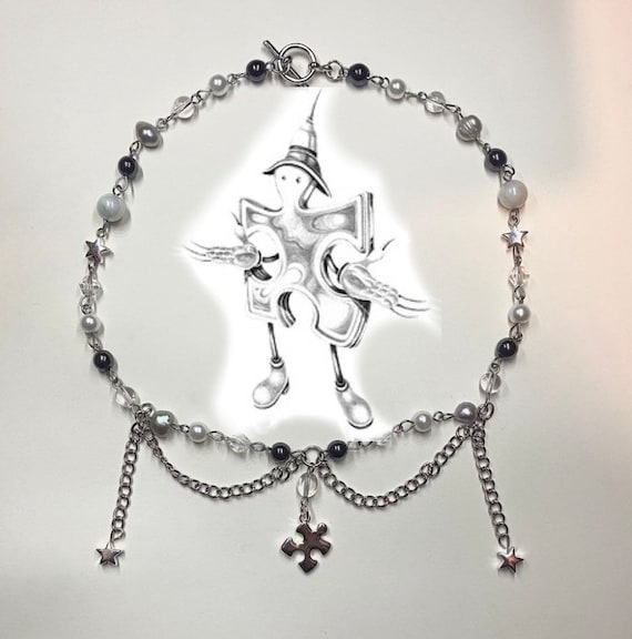 Handmade Beaded Necklace – Puzzle Fletcher Shears Inspired – Glass