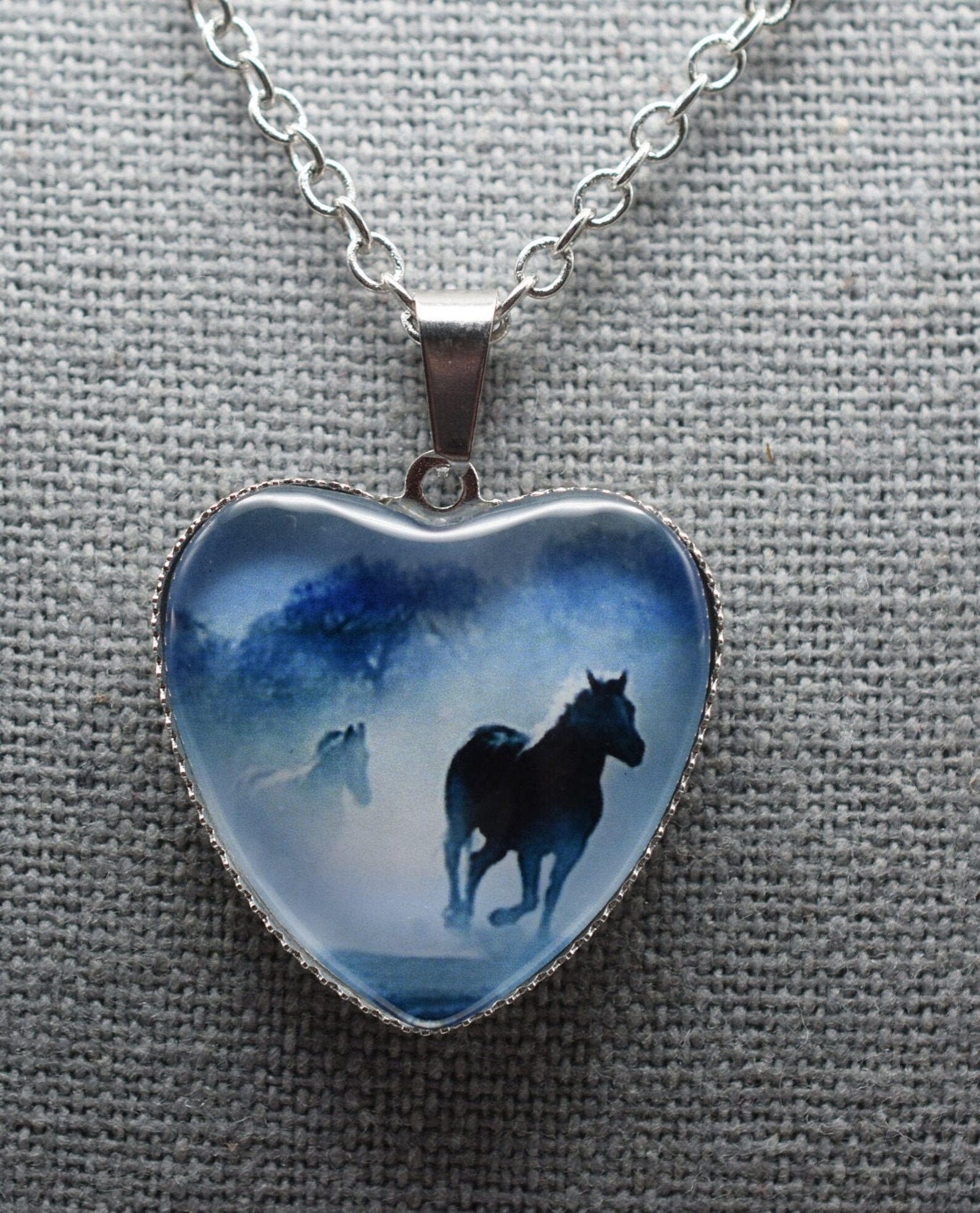 Horse Pendant Horse Necklace Horse Lover Jewelry Running Etsy
