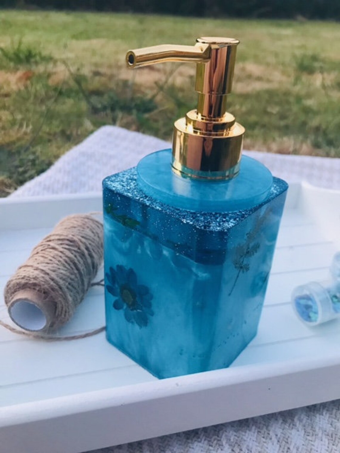 Handmade resin soap/ sanitiser dispensers Etsy