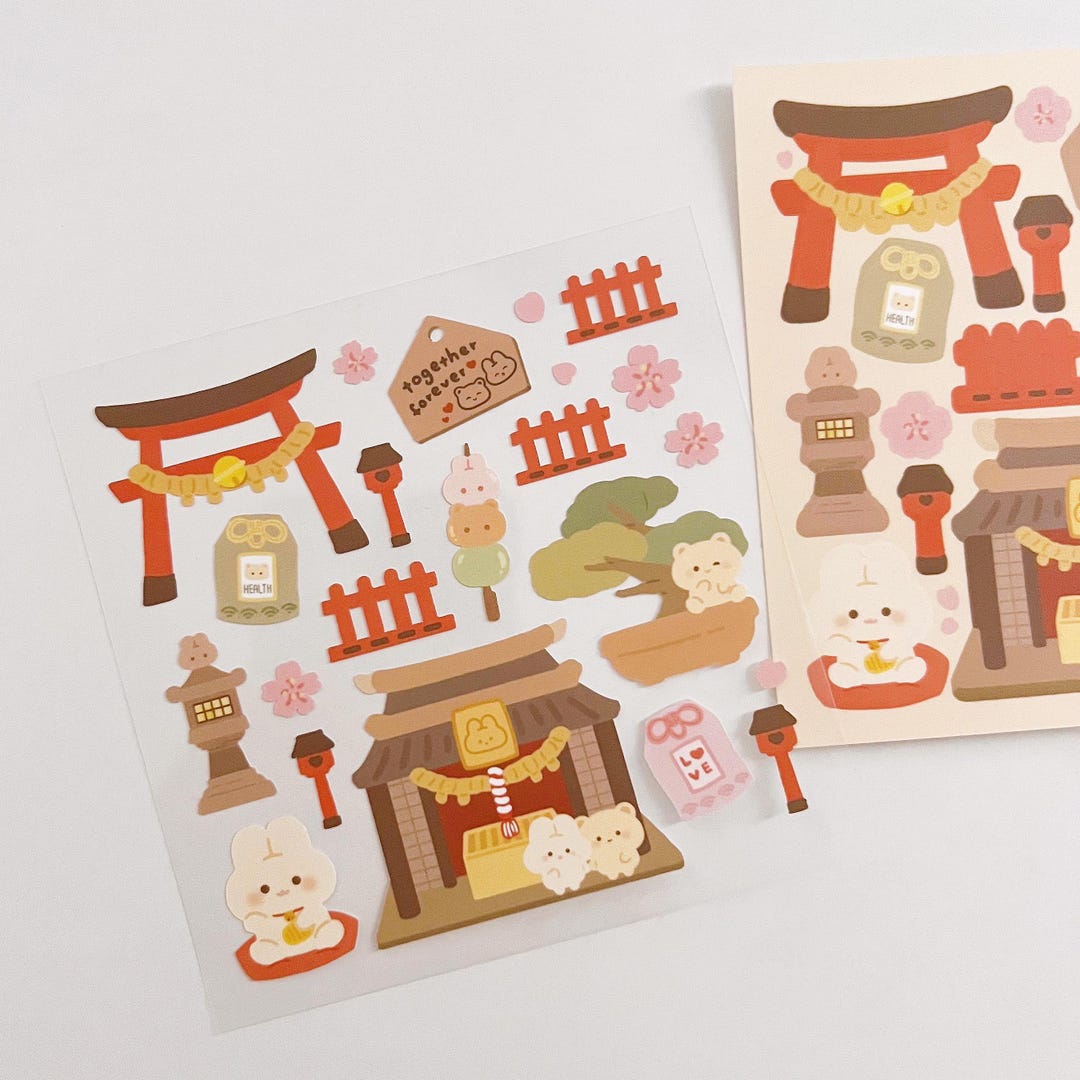 Sakura Shrine Sticker Sheet - Etsy Australia