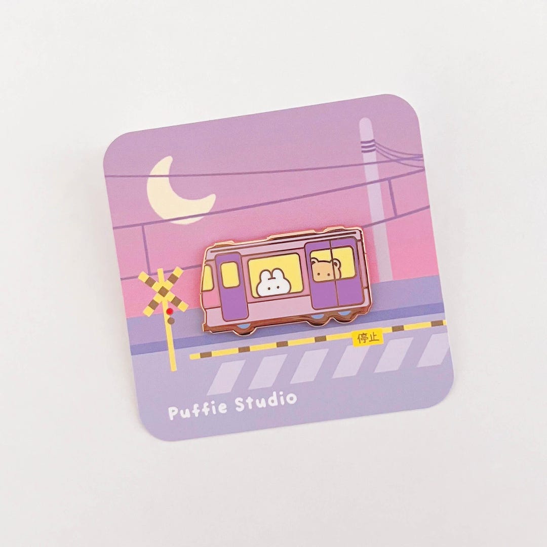Late Night Train Ride Enamel Pin - Etsy