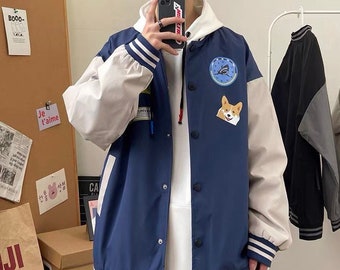 embroidered baseball jacket