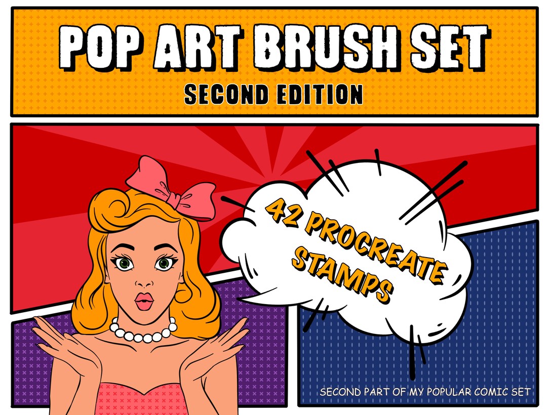 Pop Art Brush Set of 42 for Procreate 2nd Part Comics Art Procreate
