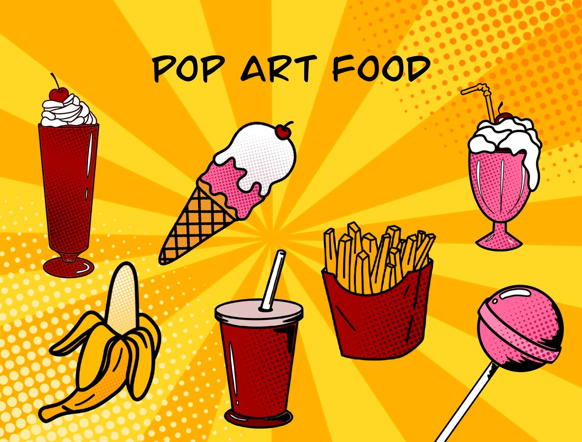 Pop Art Brush Set of 50 for Procreate Comics Art Procreate Stamps Half