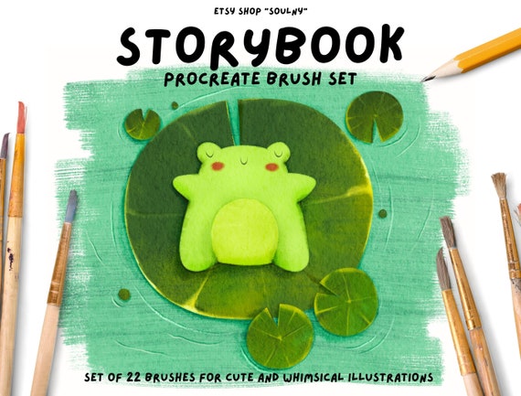 Storybook Procreate Brush Set: Whimsical Illustration Brushes (Digital Download)