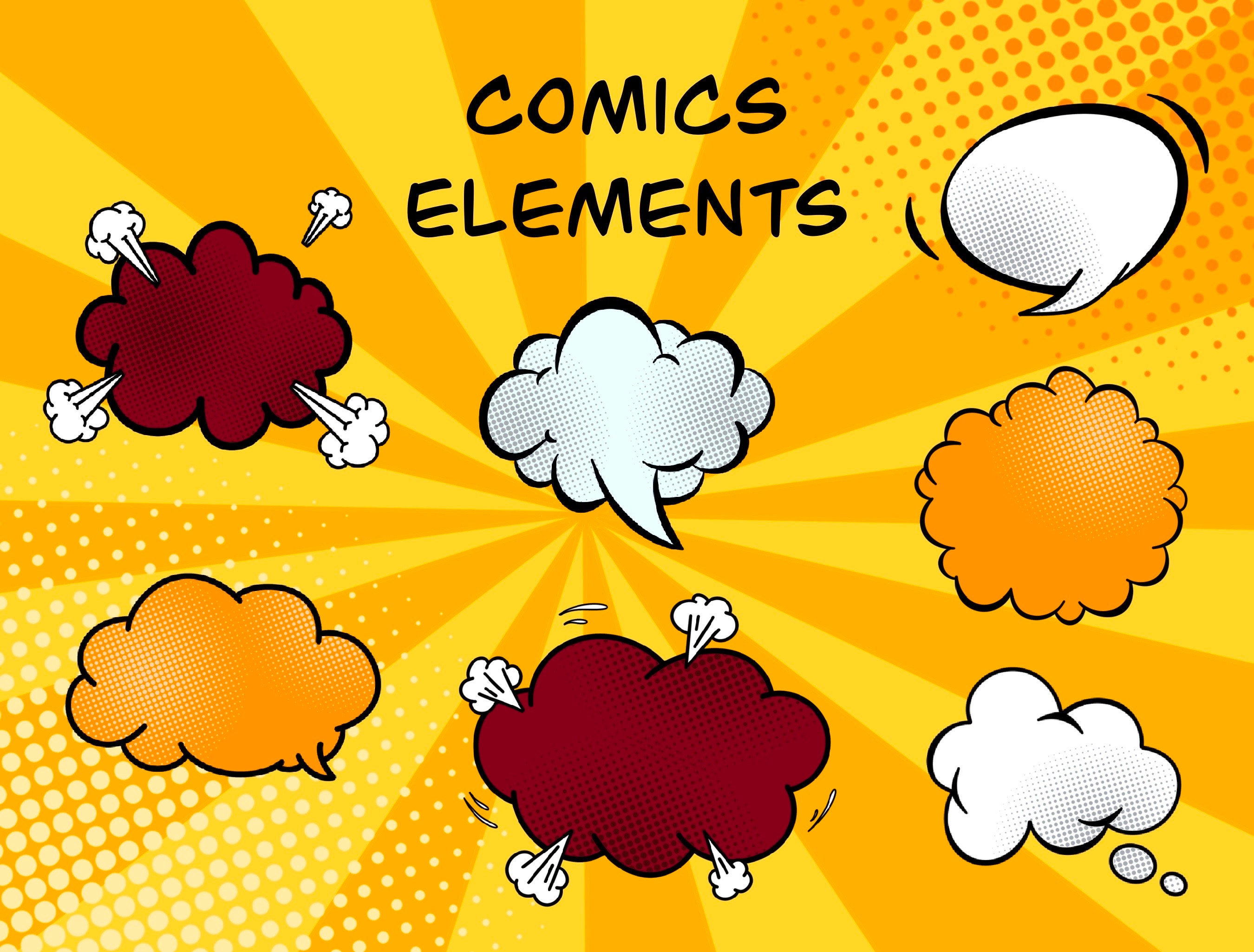 Pop Art Brush Set of 50 for Procreate Comics Art Procreate Stamps Half