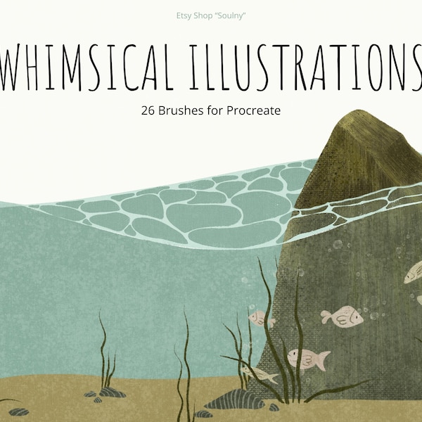 Conjunto de pinceles de ilustración caprichosa para Procreate: Textura de papel (Pinceles digitales)