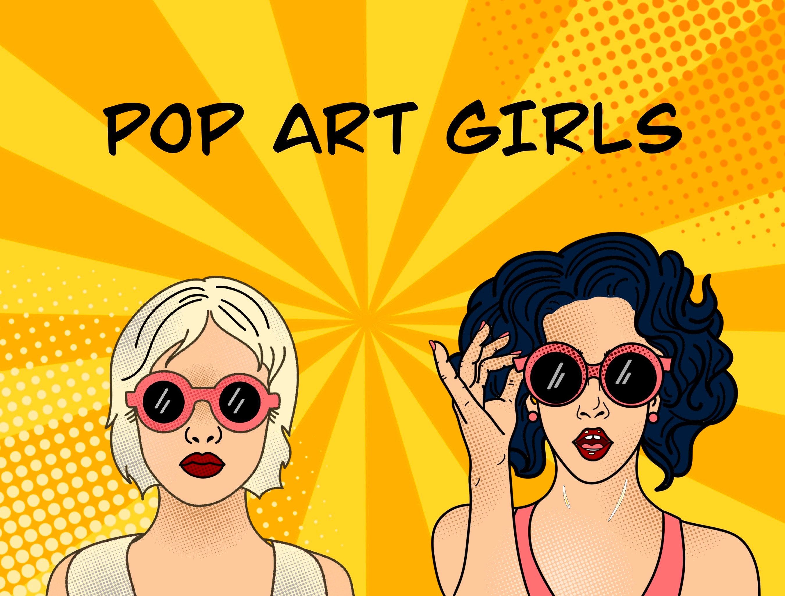 Pop Art Brush Set of 50 for Procreate Comics Art Procreate Stamps Half