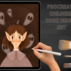 Procreate Kinderbuch Illustration Pinsel Set Wunderliche Bündel von 14 künstlerischen Pinseln für iPad Zeichnung Soulny Art Bleistift & Decor Set Bild 1