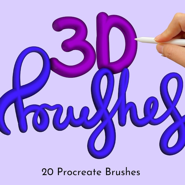 3D Procreate Brushes | Duo Color Brush Set | Procreate Effects | 3D Brush for Procreate | Shadow Brush | Shiny Procreate Brushes | Basic 3d