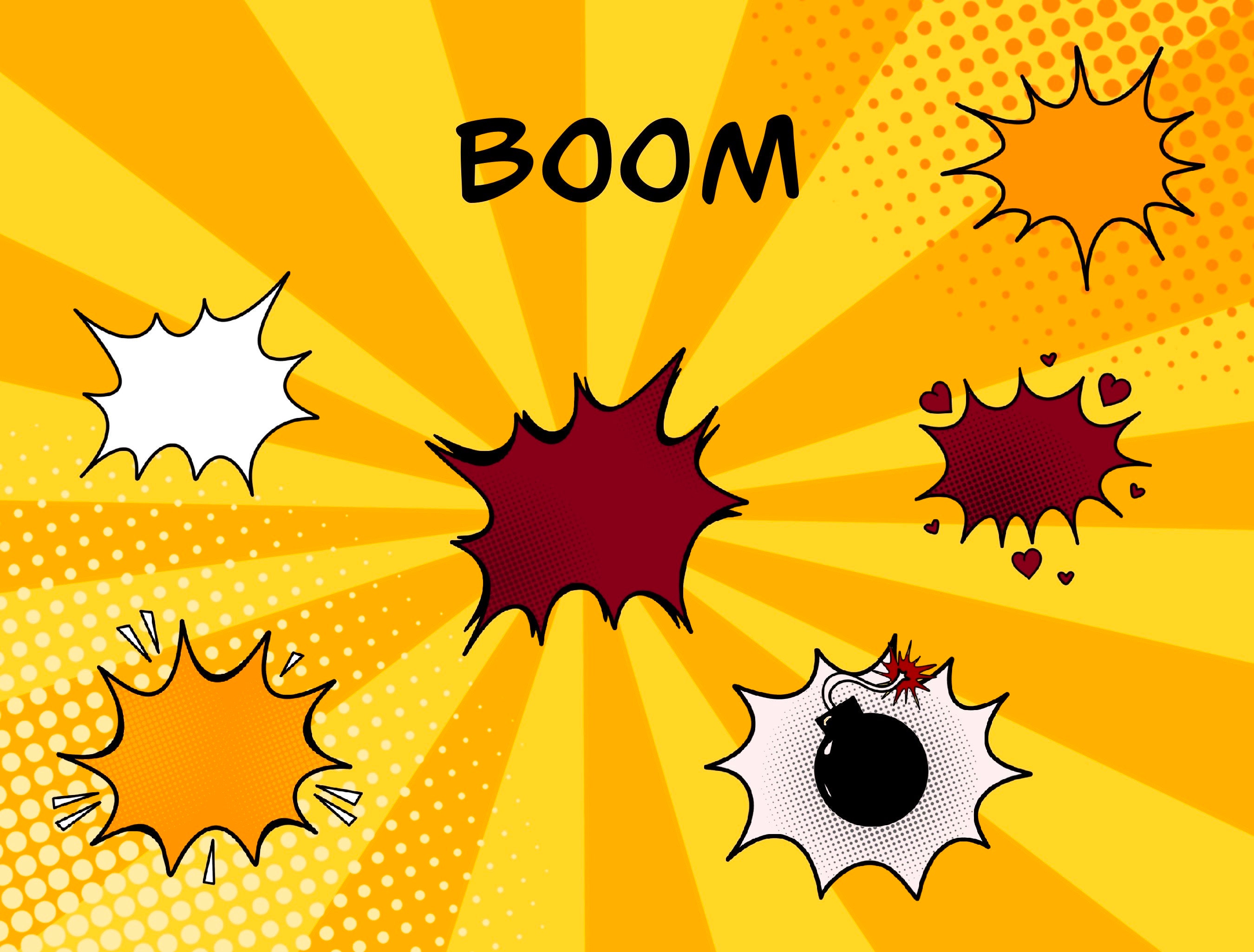 Pop Art Brush Set of 50 for Procreate Comics Art Procreate Stamps Half