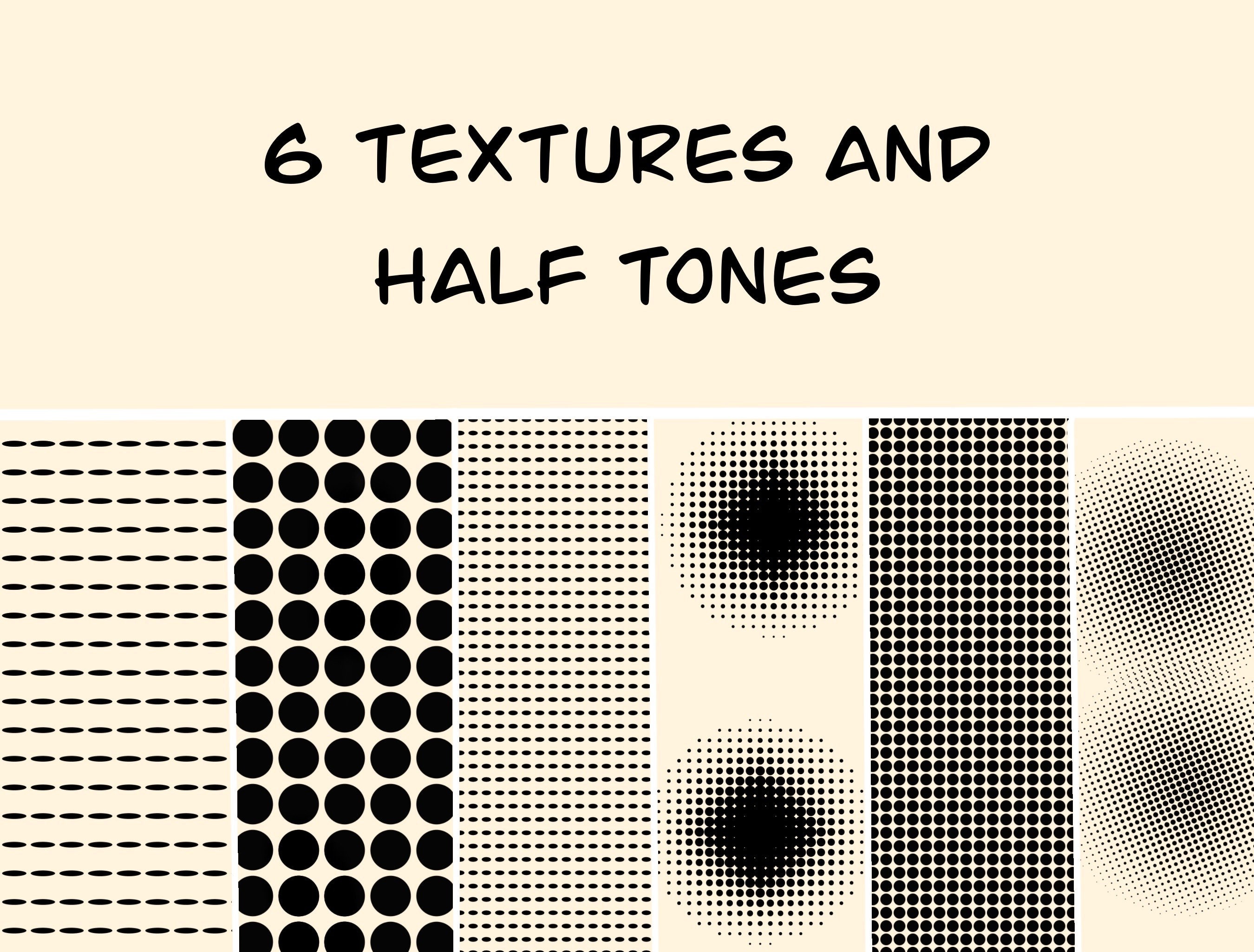 Pop Art Brush Set of 50 for Procreate Comics Art Procreate Stamps Half