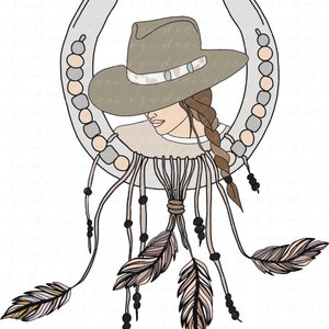 Cowgirl Hufeisen png, western png, stanzbare Sublimation
