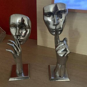 Artisan Elegance: Handmade Face Sculpture with Intricate Details