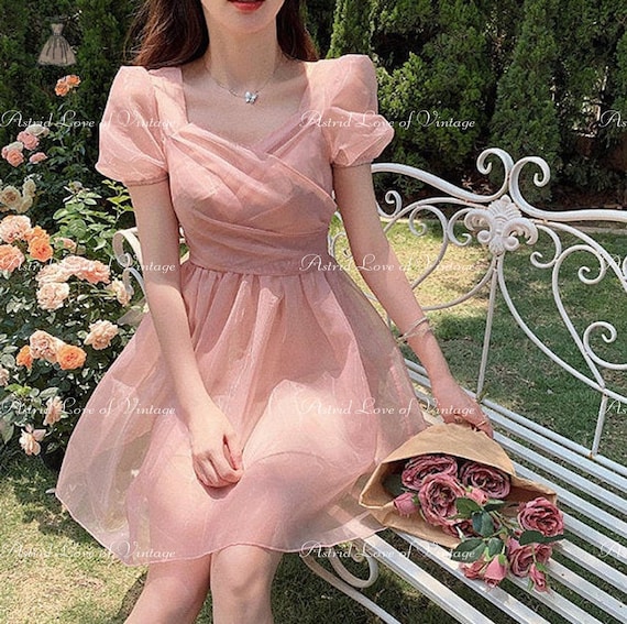 Vestido rosa princesa lolita gasa delicado elegante retro lazo - Etsy Polska Vestido rosa princesa lolita gasa delicado elegante retro lazo - Etsy Polska