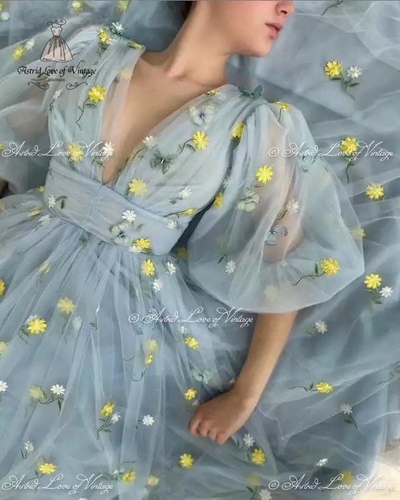 Azure Blue Pastel Corset Dress 