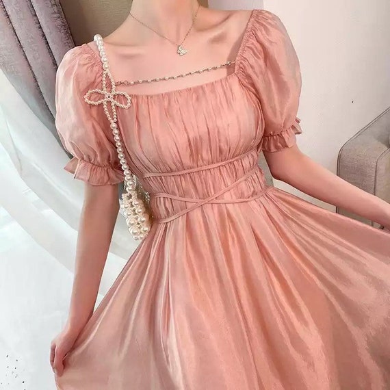 Vestido vintage griego romántico princesa rosa y - Etsy España