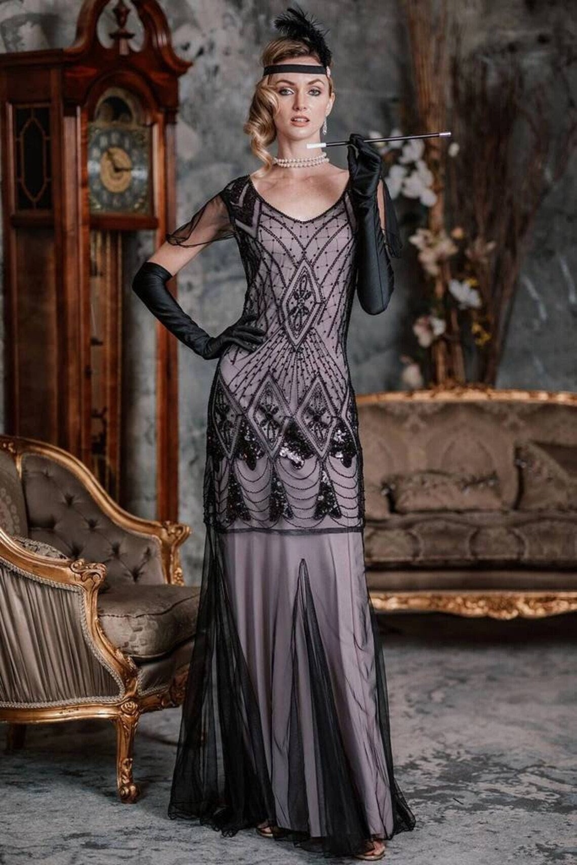 rugissant années 20 années 1920 le magnifique gatsby robe de cocktail robe  à clapet robes de bal robe de fête de noël le magnifique gatsby charleston  femmes paillettes cosplay costume fête retour