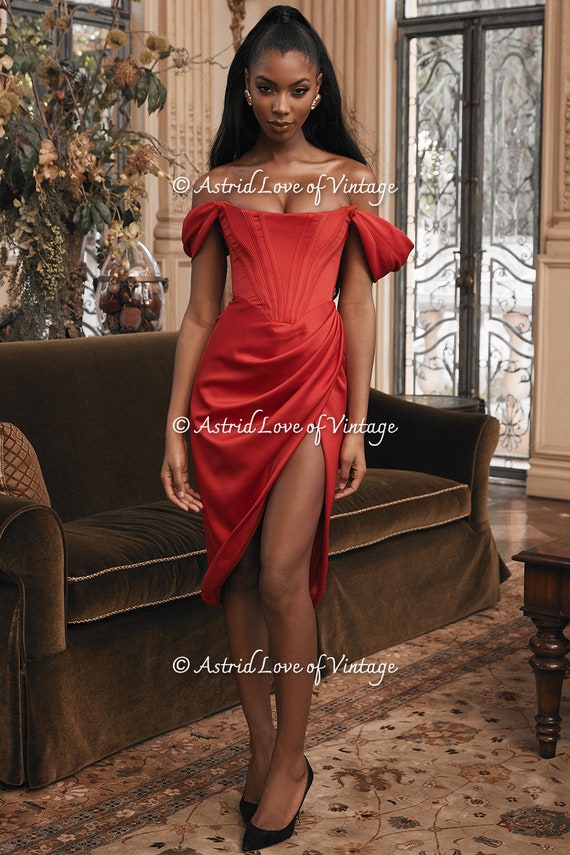 Corset dress in clearance red